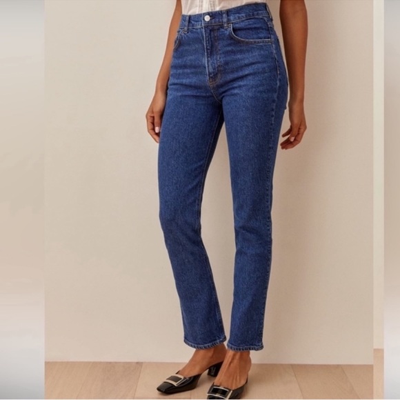 Reformation Liza High Rise Straight Jean - Huntington 25 - Picture 2 of 10
